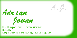 adrian jovan business card